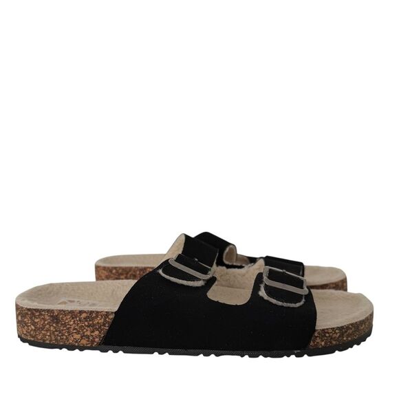 C&C California Women's Black Zoe Sherpa Adjustable Strap Sandals size 10 - Picture 1 of 7